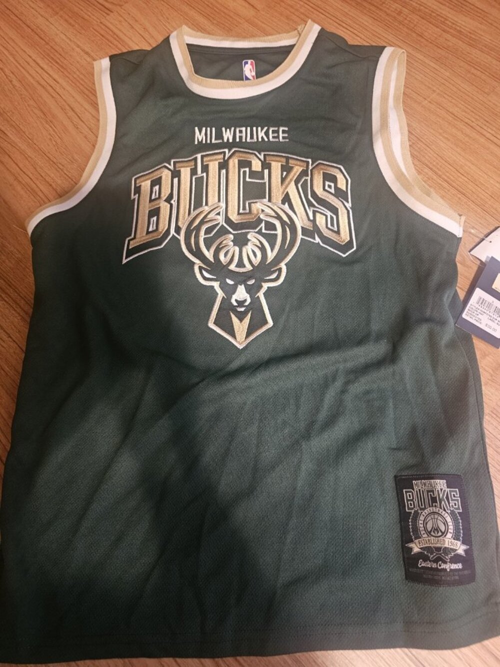 Milwaukee Bucks NBA Jersey Basketball Embroidered Stitched Mens Size Small